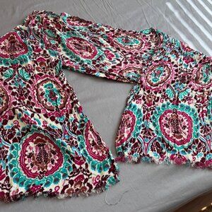 Vivante By VSA Floral Multicolor Lightweight Viscose Scarf/Shawl
